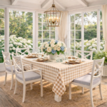 Obrus w drobną kratę Beige Gingham