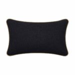 Lniana czarna poszewka Royal Black – 40 × 60 cm
