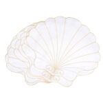 Haftowane podkładki Seashell w kształcie muszli - obrazek 3