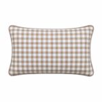 Poszewka w kratę Beige Gingham  – 40 × 60 cm