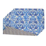 Dwustronne podkładki Majolica Blue i Dandy Blue Roseberry Home - zestaw 4 sztuk