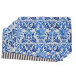 Dwustronne podkładki Majolica Blue i Dandy Blue Roseberry Home - zestaw 6 sztuk