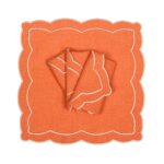 Serwetka haftowana Orange Onde Roseberry Home - zestaw 4 sztuk