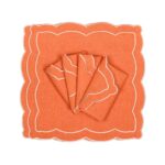 Serwetka haftowana Orange Onde Roseberry Home - zestaw 6 sztuk