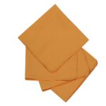 Żółte serwetki haftowane Sotto Voce Saffron Roseberry Home – zestaw 4 sztuk