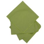 Serwetki Sotto Voce Verbena w eleganckiej zielonej aranżacji stołu