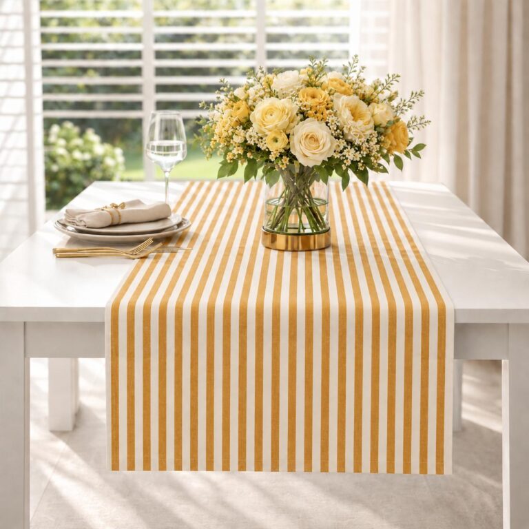 Bieżnik Dandy Yellow w żółte pasy