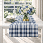Bieżnik w klasyczną kratę Blue Plaid