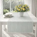 Dwustronny bieżnik w cytryny Lemonade & Stripes – 50 × 150 cm - obrazek 2