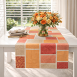 Powlekany bieżnik plamoodporny Orange Symphony – 50 × 150 cm