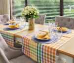 Obrus w drobną kratę Rainbow Gingham - obrazek 6