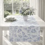 Bieżnik w stylu francuskim Toile de Jouy Blue – 50 × 150 cm