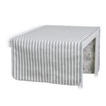Dwustronny bieżnik w stylu francuskim Toile de Jouy Green & Stripes – 60 × 150 cm - obrazek 3