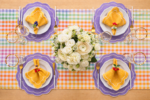 Bieżnik w drobną kratę Rainbow Gingham – 50 × 150 cm - obrazek 4