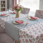 Dwustronny bieżnik z motywem kwiatowym Rose Garden & Stripes – 50 × 150 cm - obrazek 8