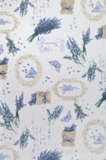 Dwustronne podkładki z motywem lawendowym Lavender & Beige Gingham - obrazek 10